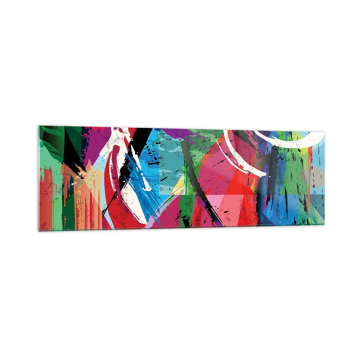 Schilderen op glas - Snel, levendig en opzwepend - 160x50 cm