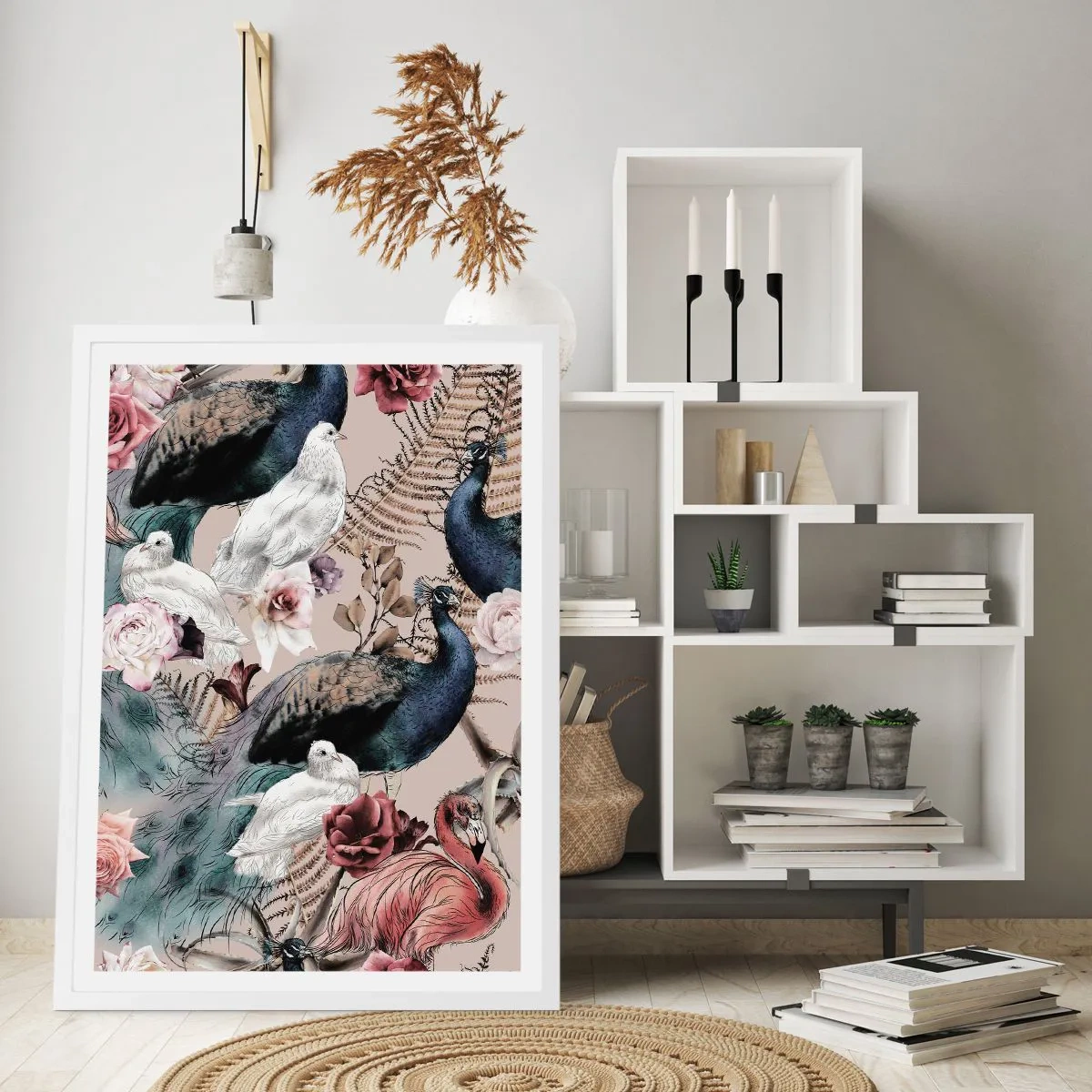 Poster in een witte lijst - In de paleistuin - 40x50 cm