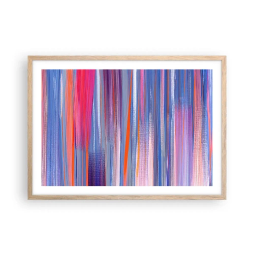 Een poster in een licht eiken lijst - Opgang naar de regenboog - 70x50 cm