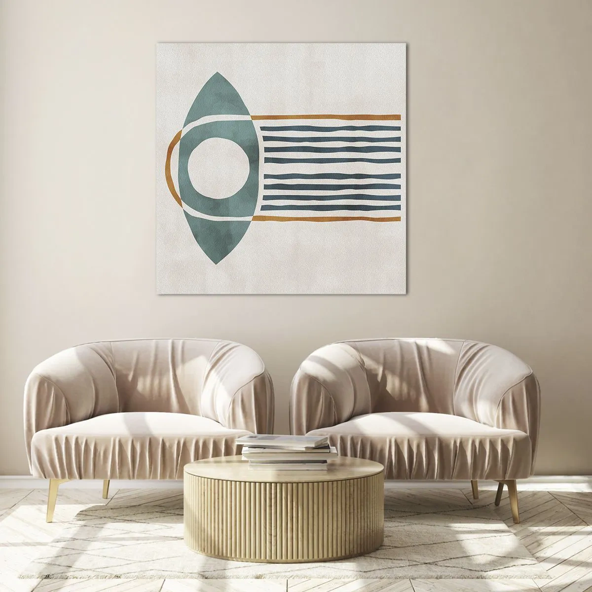 Schilderen op glas - Tekens en rituelen - 60x60 cm