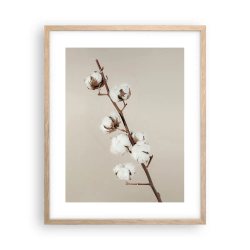 Een poster in een licht eiken lijst - Aan de bron van zachtheid - 40x50 cm