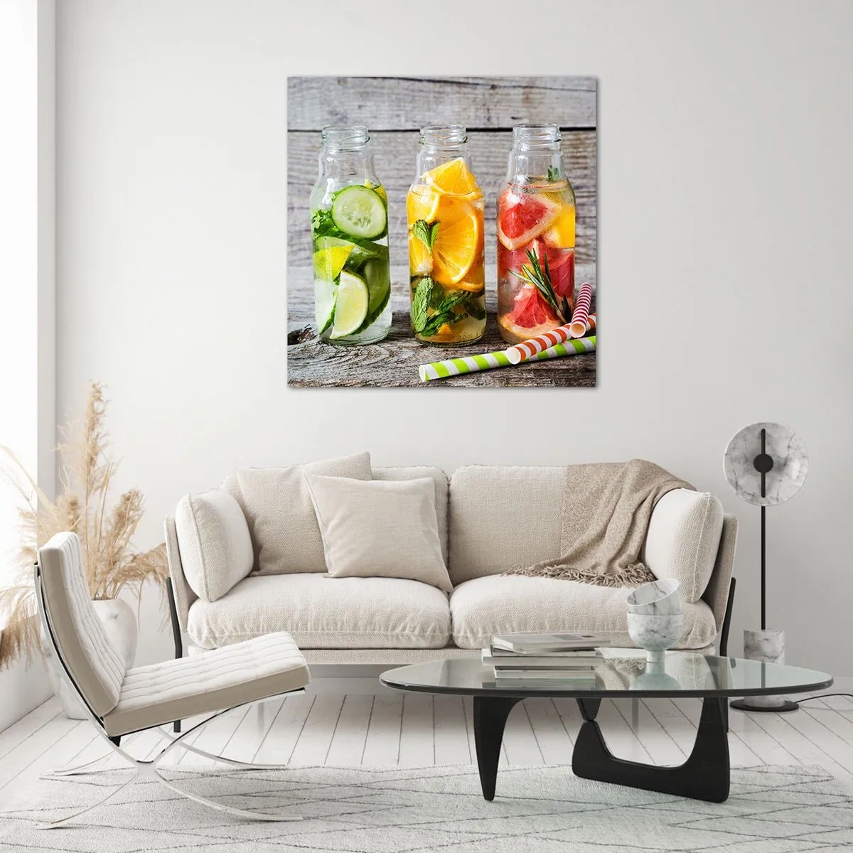 Schilderen op glas - Van nature gezond - 40x40 cm