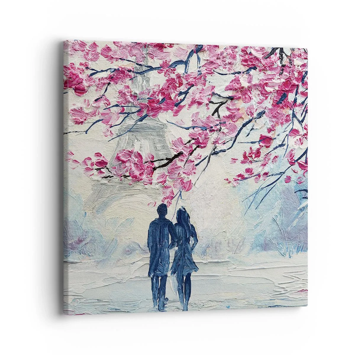 Schilderen op canvas - Een romantische wandeling - 40x40 cm