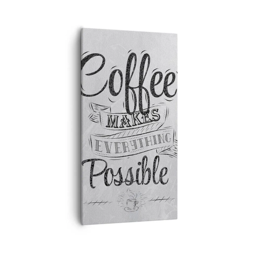 Schilderen op canvas - Hoe kun je niet van koffie houden? - 55x100 cm