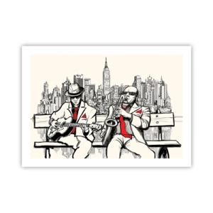 Poster - Improvisatie van New York - 70x50 cm