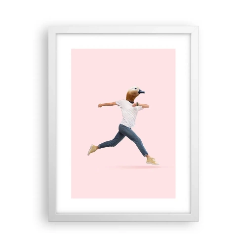 Poster in een witte lijst - Een snufje absurditeit - 30x40 cm