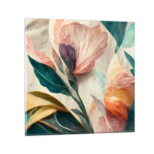 Schilderen op glas - Bloemen van de zuidelijke eilanden - 30x30 cm