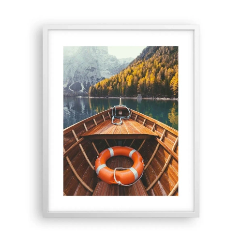 Poster in een witte lijst - Bergtocht - 40x50 cm