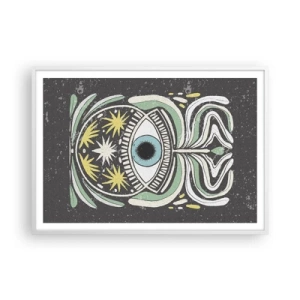 Poster in een witte lijst - Tribale rituelen - 100x70 cm