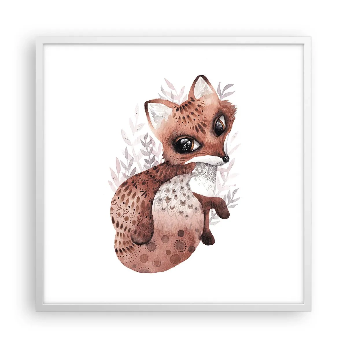 Poster in een witte lijst - Houd er gewoon van - 60x60 cm