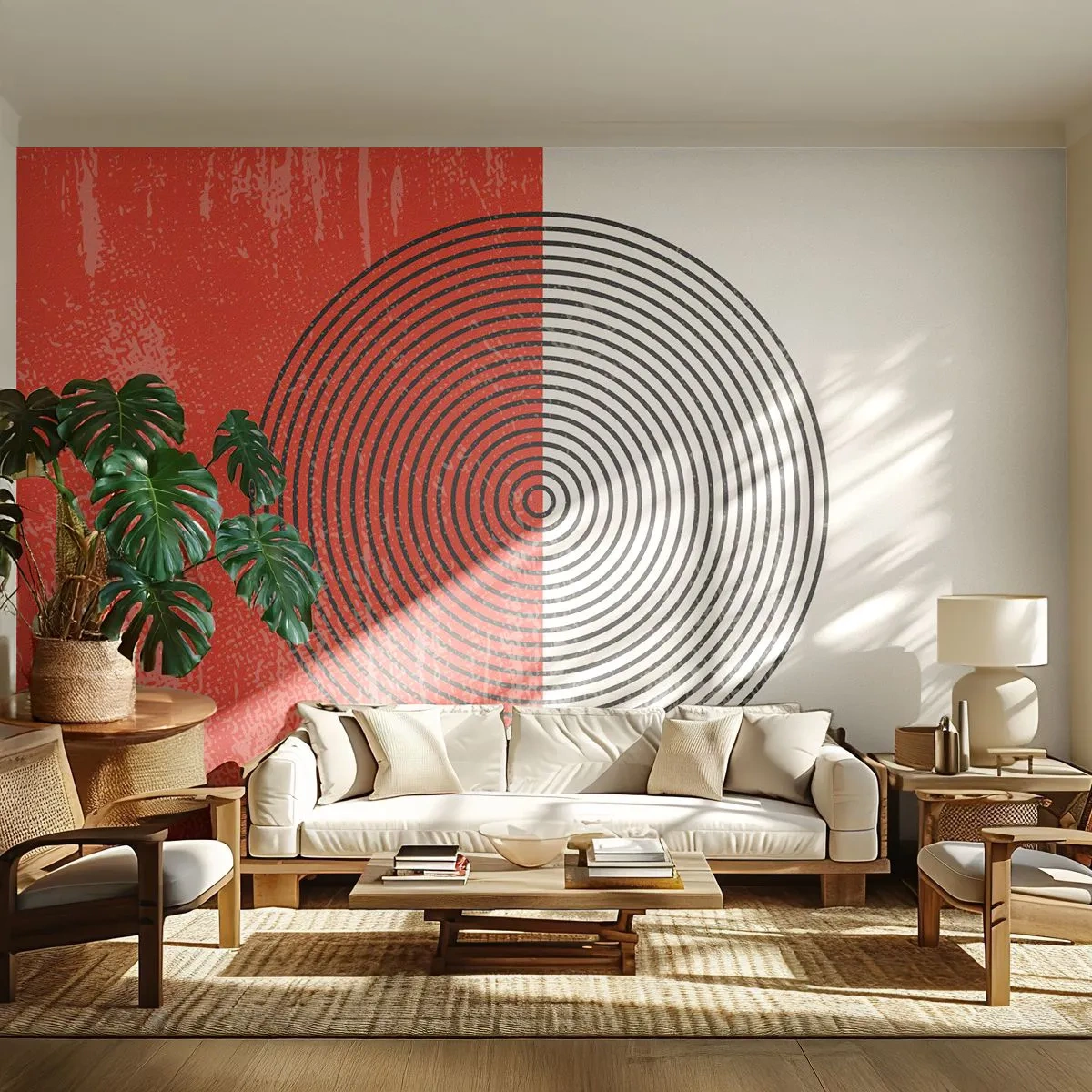 Fotobehang Premium Sand - Op de kop geslagen - Abstractie, Deel, Grafisch - 350x256 cm