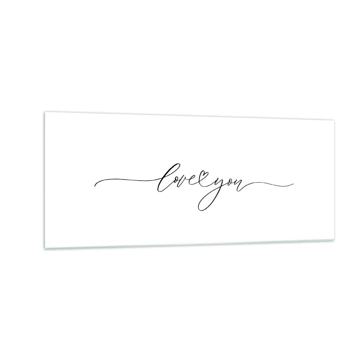 Schilderen op glas - Zwart op wit - 100x40 cm