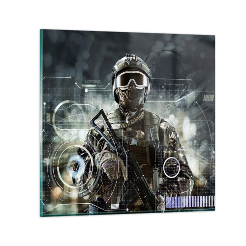 Schilderen op glas - Macht tot een macht verheven - 30x30 cm