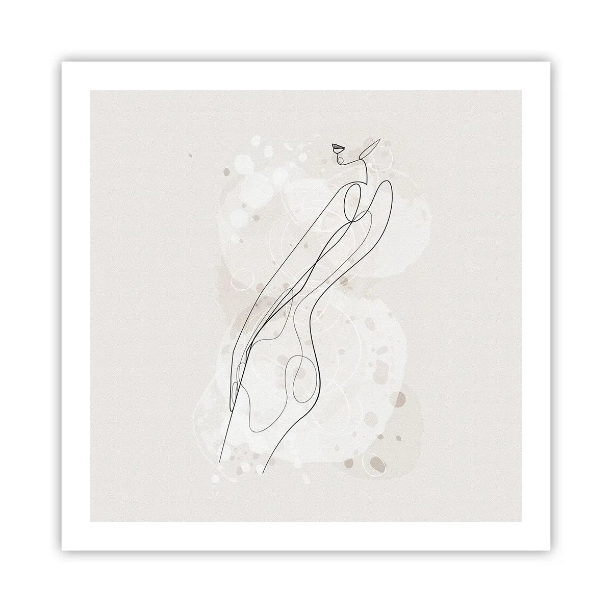 Poster - De blik dwaalt af - 60x60 cm