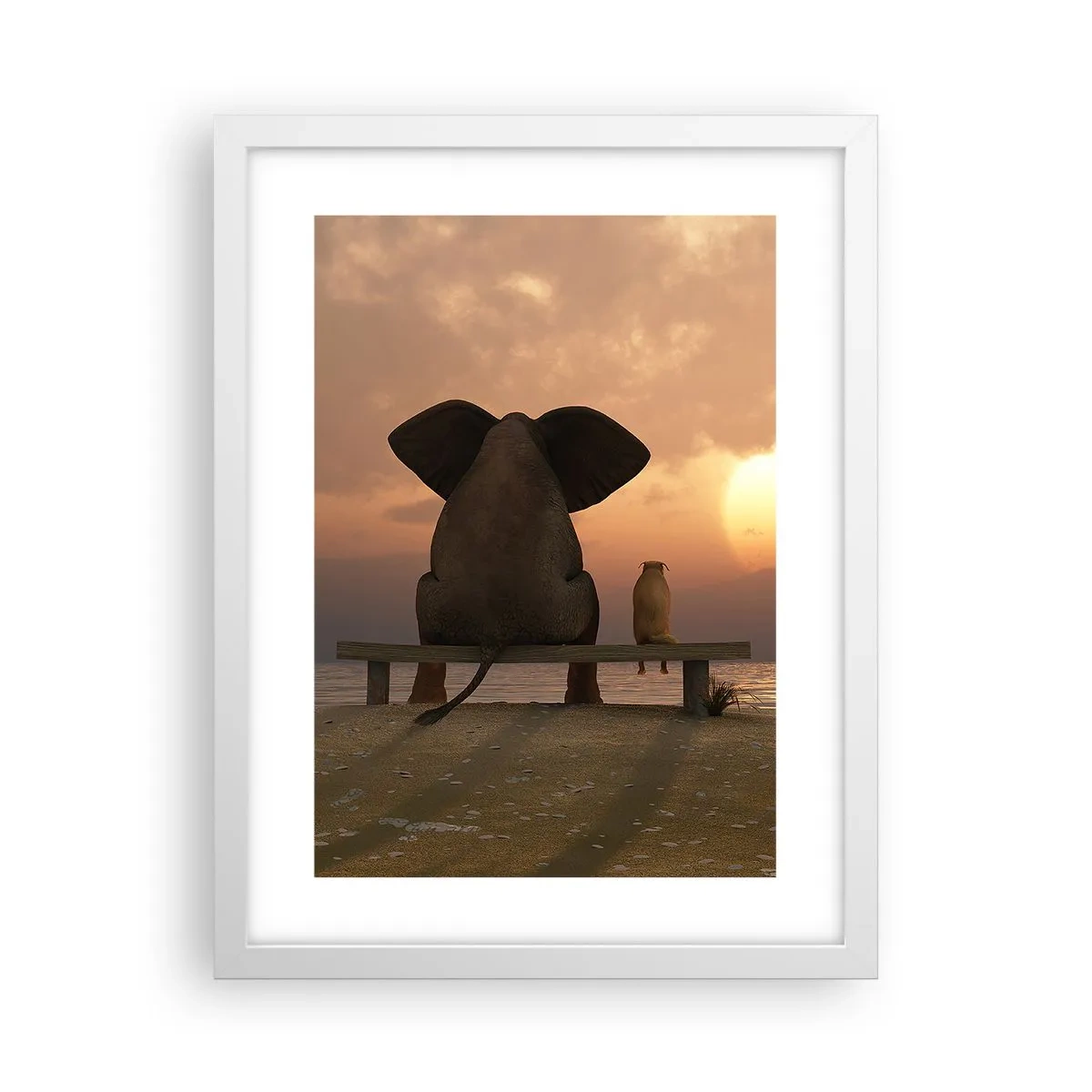 Poster in een witte lijst - Het is goed om samen stil te zijn - 30x40 cm