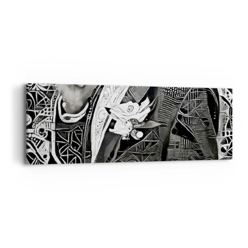 Schilderen op canvas - Alleen een ogenschijnlijk grijze man - 90x30 cm