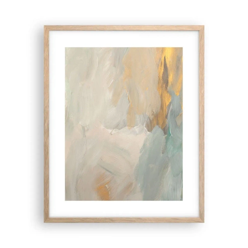 Een poster in een licht eiken lijst - Abstractie – het land van zachtheid - 40x50 cm
