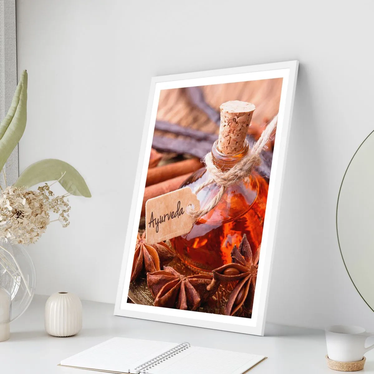 Poster in een witte lijst - Naar de eenheid van lichaam en geest - 30x40 cm