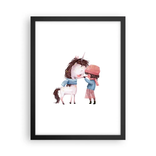 Poster in een zwarte lijst - Een winterverhaal - 30x40 cm
