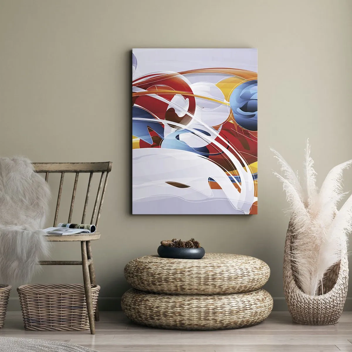 Schilderen op canvas - De dans van de elementen - 80x120 cm