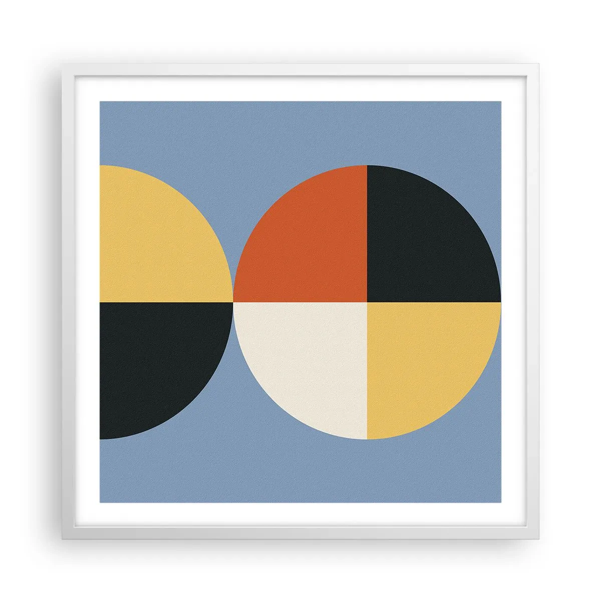 Poster in een witte lijst - Kijk en tel - 60x60 cm