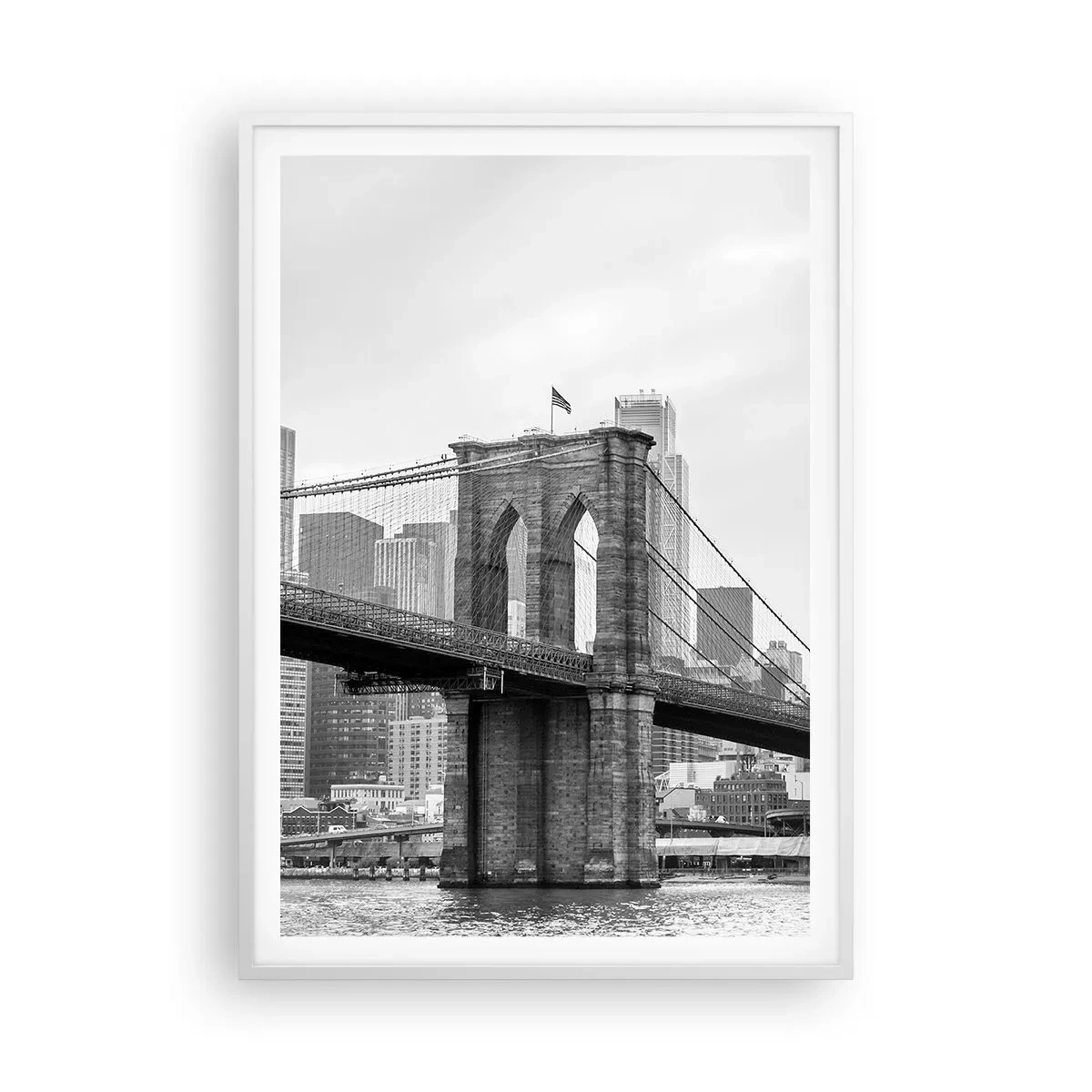 Poster in een witte lijst - New Yorkse sfeer - 70x100 cm