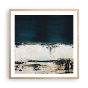 Een poster in een licht eiken lijst - Horizontale compositie - 60x60 cm