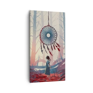 Schilderen op canvas - Een geheim ritueel van geluk - 55x100 cm