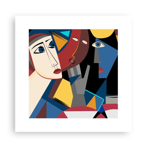 Poster - Een gesprek tussen kubisten - 30x30 cm