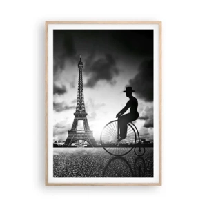 Een poster in een licht eiken lijst - Verlangen naar Belle Epoque - 70x100 cm