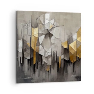 Schilderen op canvas - Compositie van ijs en licht - 50x50 cm