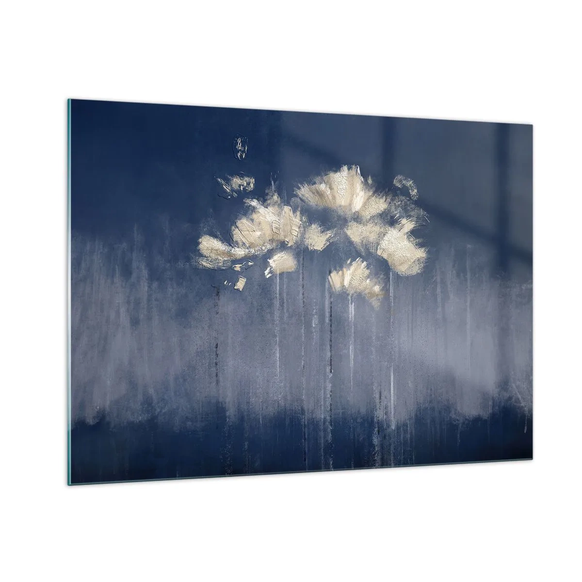 Schilderen op glas - Als bloemblaadjes in de wind - 100x70 cm