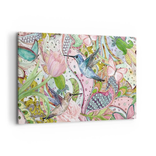 Schilderen op canvas - Verstrikt in wijnstokken - 120x80 cm