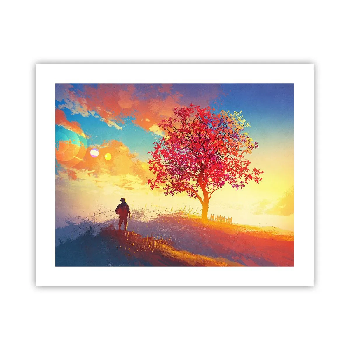 Poster - Pelgrim bij de bestemming - 50x40 cm