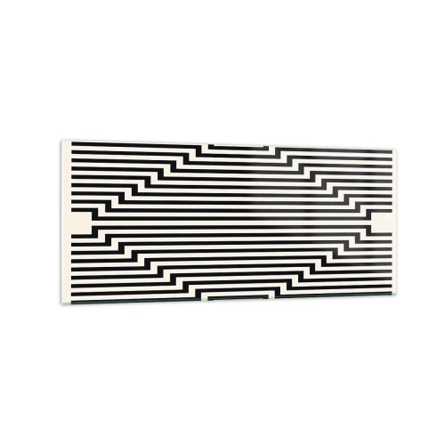 Schilderen op glas - Geometrische illusie - 120x50 cm