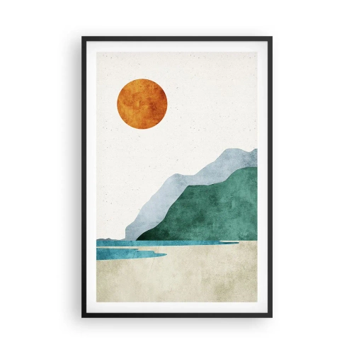 Poster in een zwarte lijst - Landschap zoals het hoort te zijn - 61x91 cm