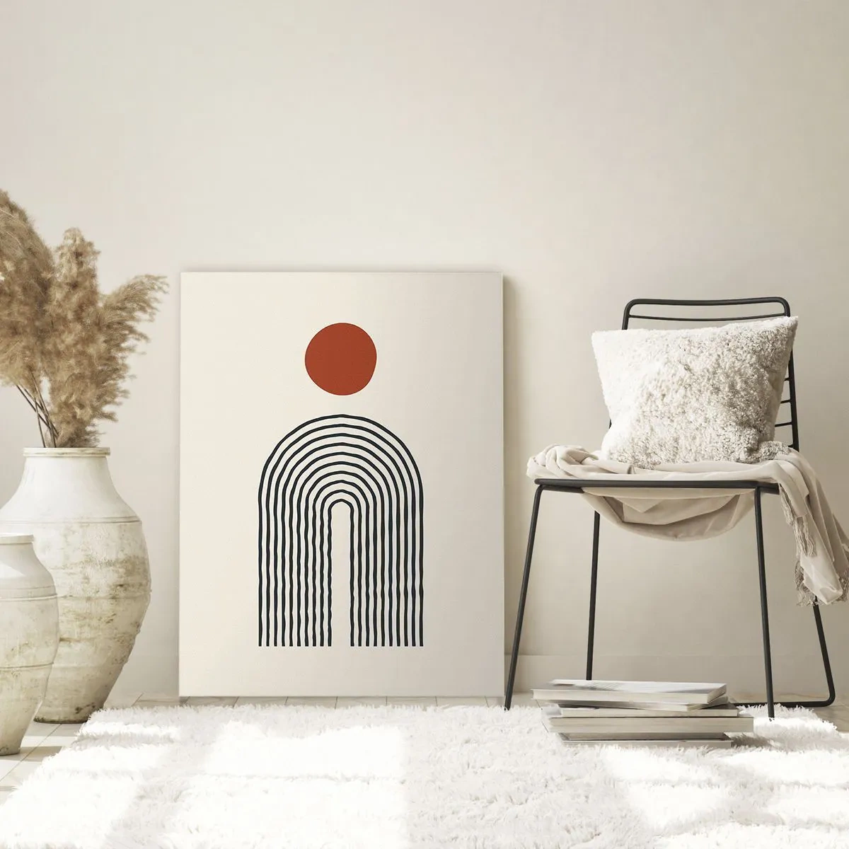 Schilderen op glas - Magnetisme van vormen en kleuren - 70x100 cm