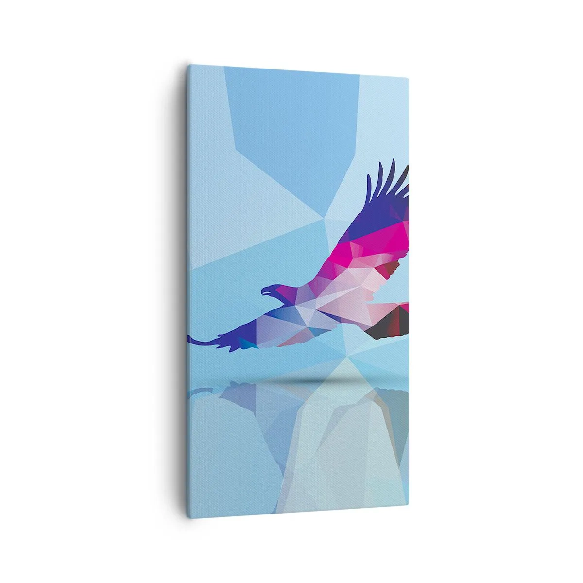 Schilderen op canvas - Adelaar in een lila kristal - 55x100 cm