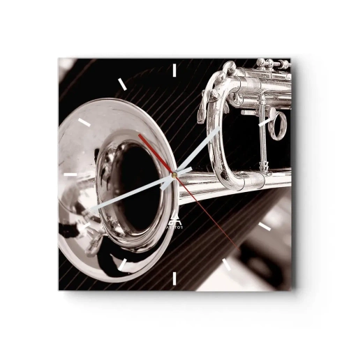 Wandklok - Klok - Een muzikale reis naar de jaren 30 - 30x30 cm