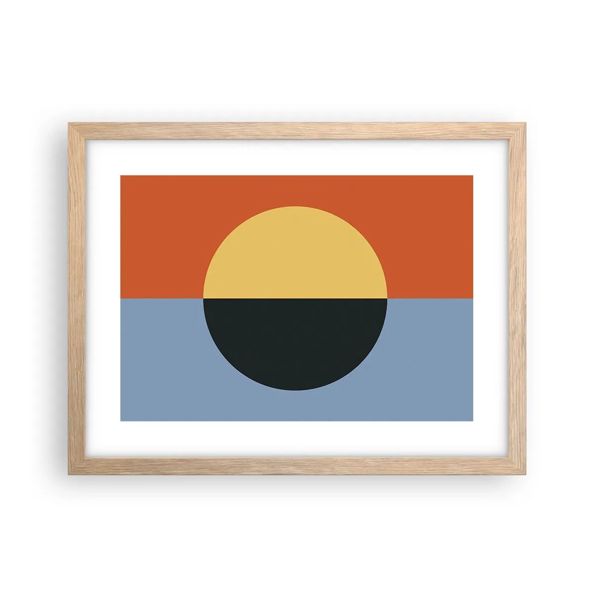 Een poster in een licht eiken lijst - Een compositie van warmte en koelte - 40x30 cm