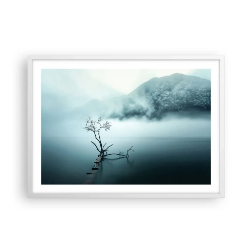 Poster in een witte lijst - Van water en mist - 70x50 cm