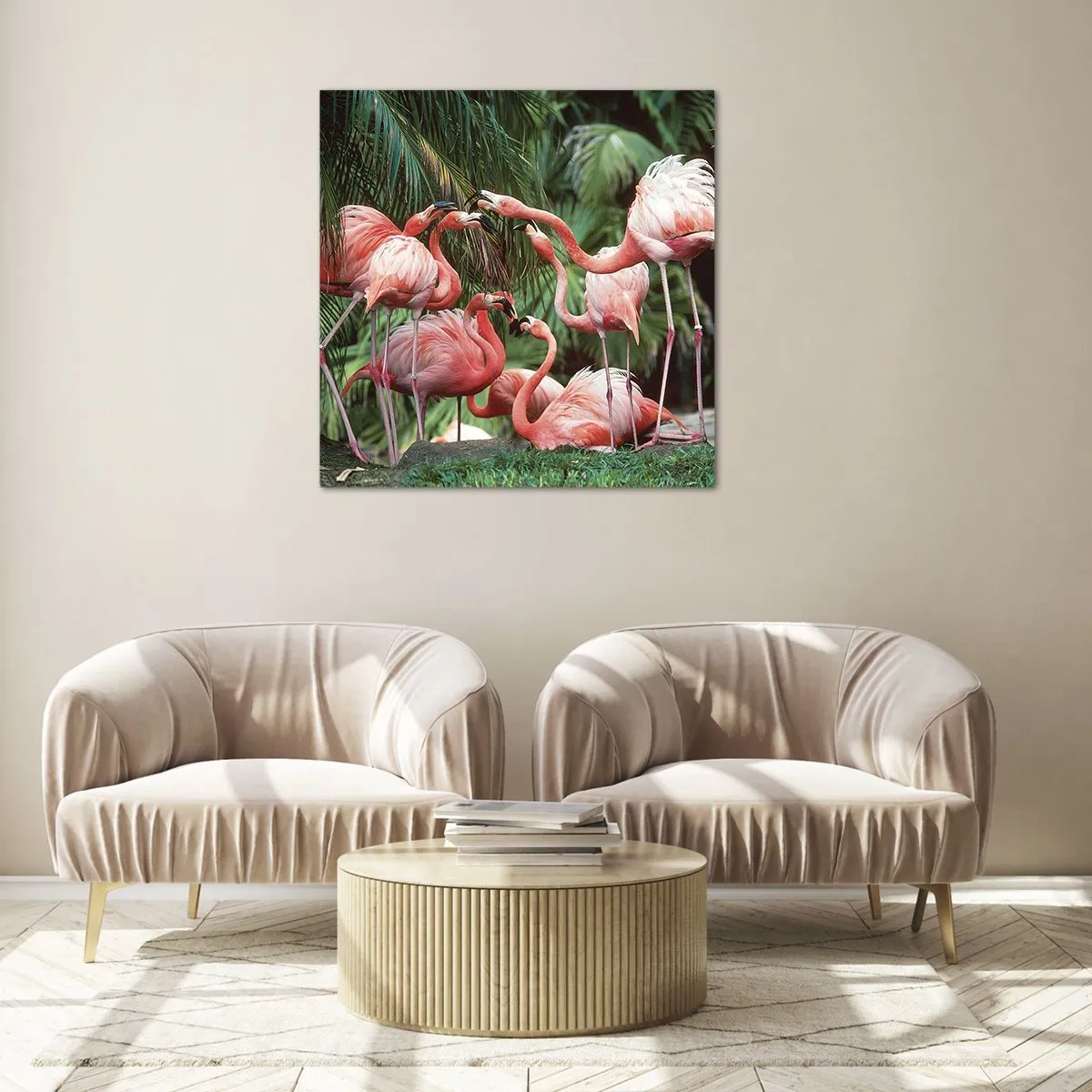 Schilderen op glas - Middag roddels - 30x30 cm