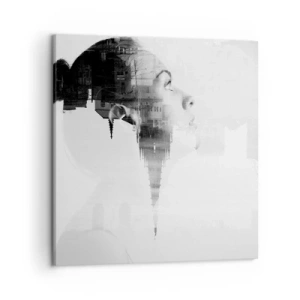 Schilderen op canvas - Aan beide zijden van het glas - 50x50 cm