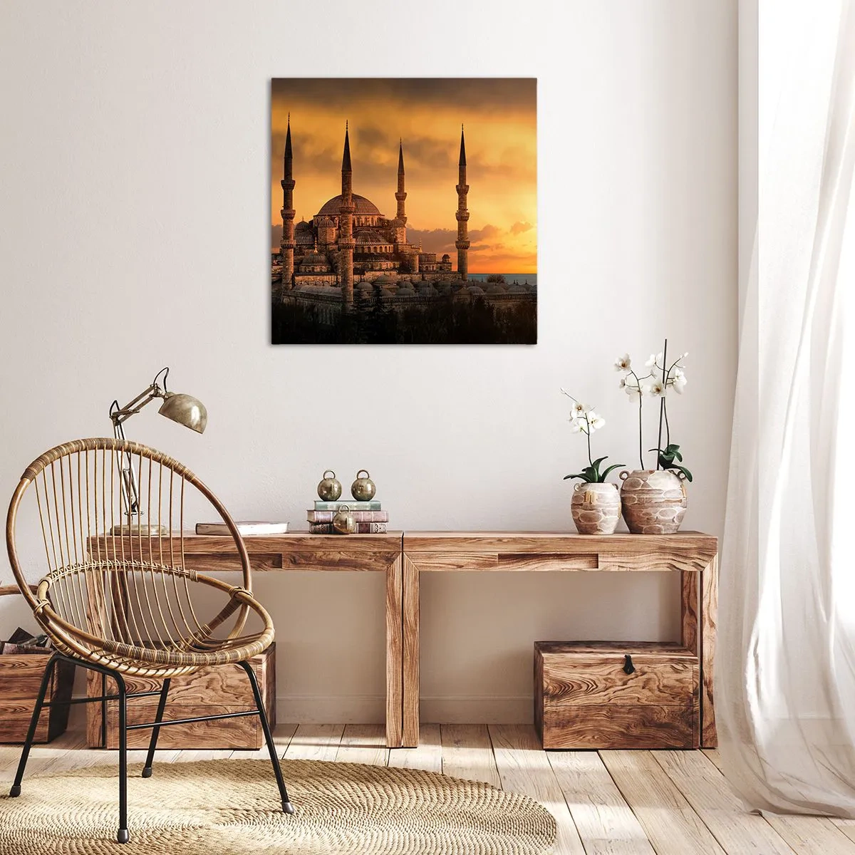 Schilderen op canvas - God is geweldig - 40x40 cm