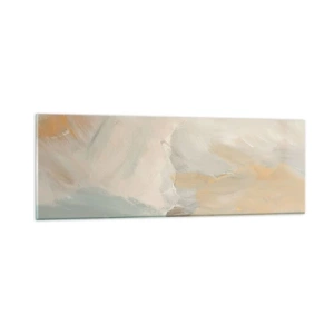 Schilderen op glas - Abstractie – het land van zachtheid - 90x30 cm