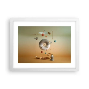 Poster in een witte lijst - Er kan van alles gebeuren - 40x30 cm