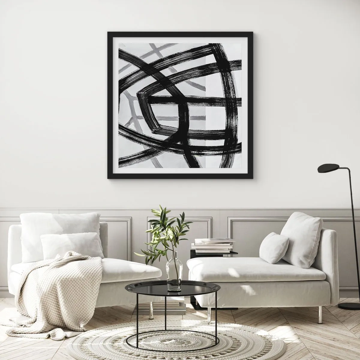 Poster in een zwarte lijst - Diepte opbouwen - 30x30 cm