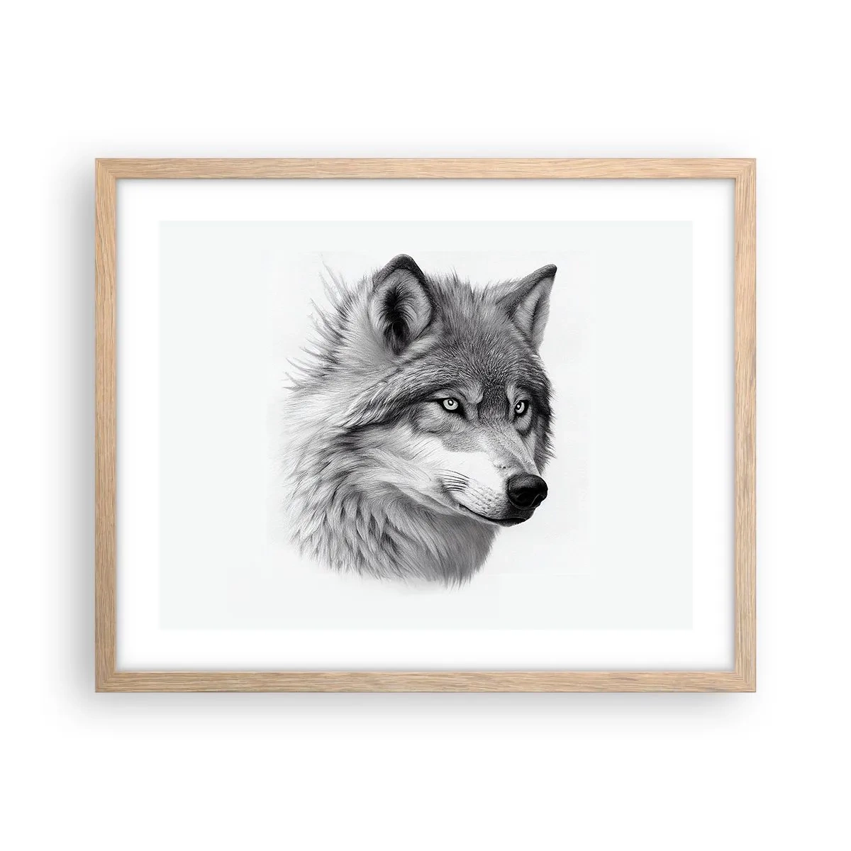 Een poster in een licht eiken lijst - Alfa – zonder twijfel - 50x40 cm