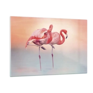 Schilderen op glas - De kleur van de ondergaande zon - 120x80 cm