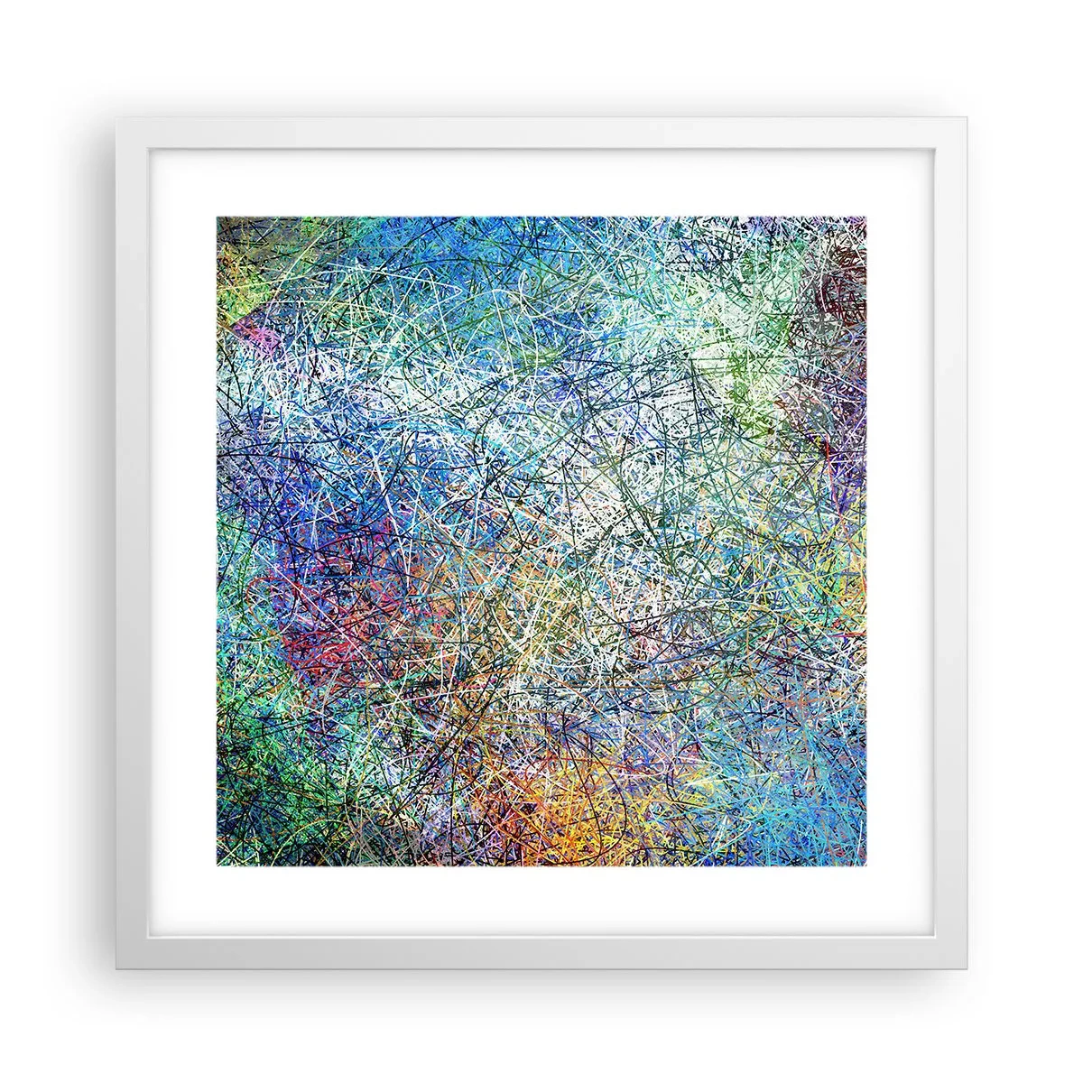 Poster in een witte lijst - Het is niet zo eenvoudig - 40x40 cm